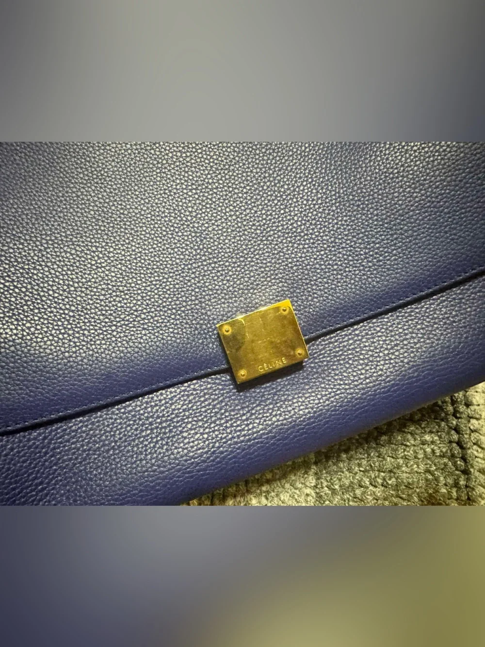 Structured Top-Handle Women's Bag in Deep Blue